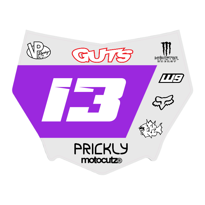 CUSTOM MOTOCUTZ FRONT PLATE DECAL