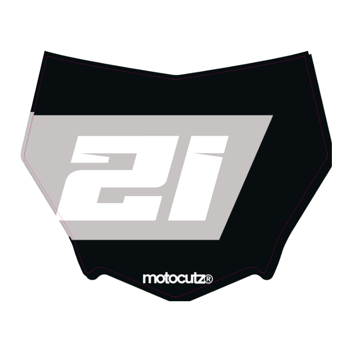 CUSTOM MOTOCUTZ FRONT PLATE DECAL
