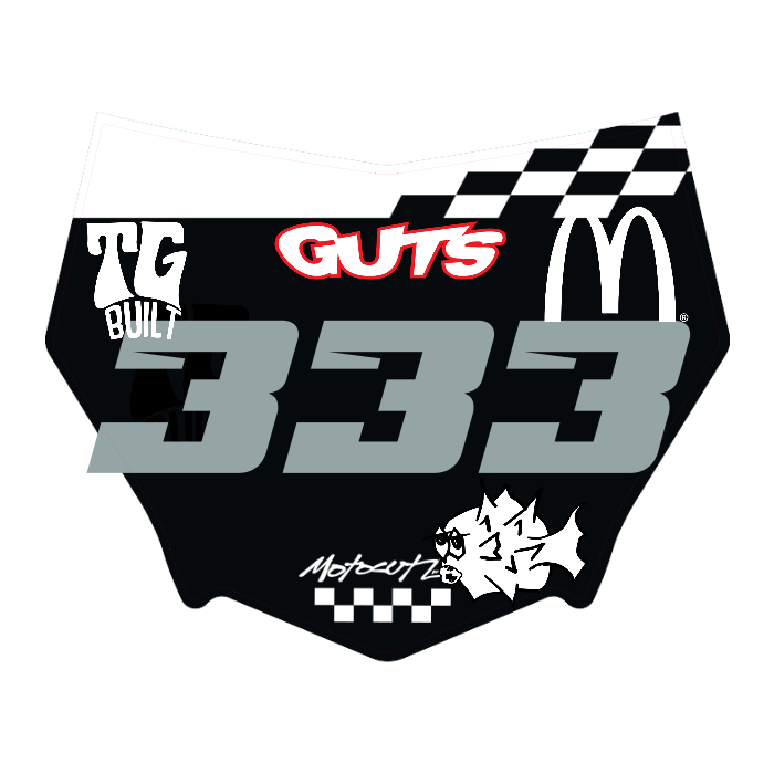 CUSTOM MOTOCUTZ FRONT PLATE DECAL