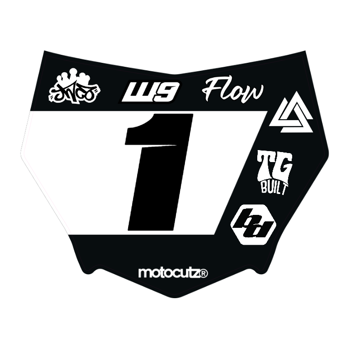 CUSTOM MOTOCUTZ FRONT PLATE DECAL