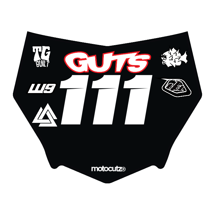 CUSTOM MOTOCUTZ FRONT PLATE DECAL