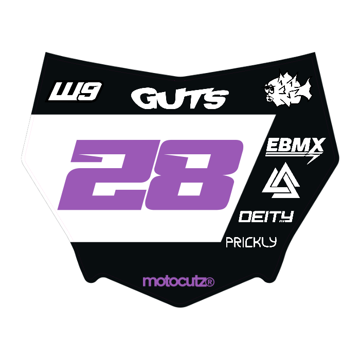 CUSTOM MOTOCUTZ FRONT PLATE DECAL