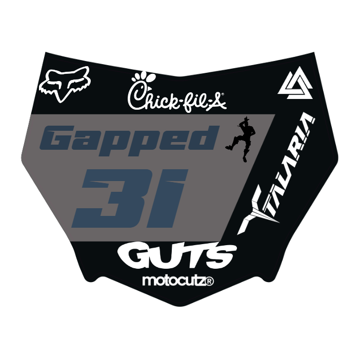 CUSTOM MOTOCUTZ FRONT PLATE DECAL