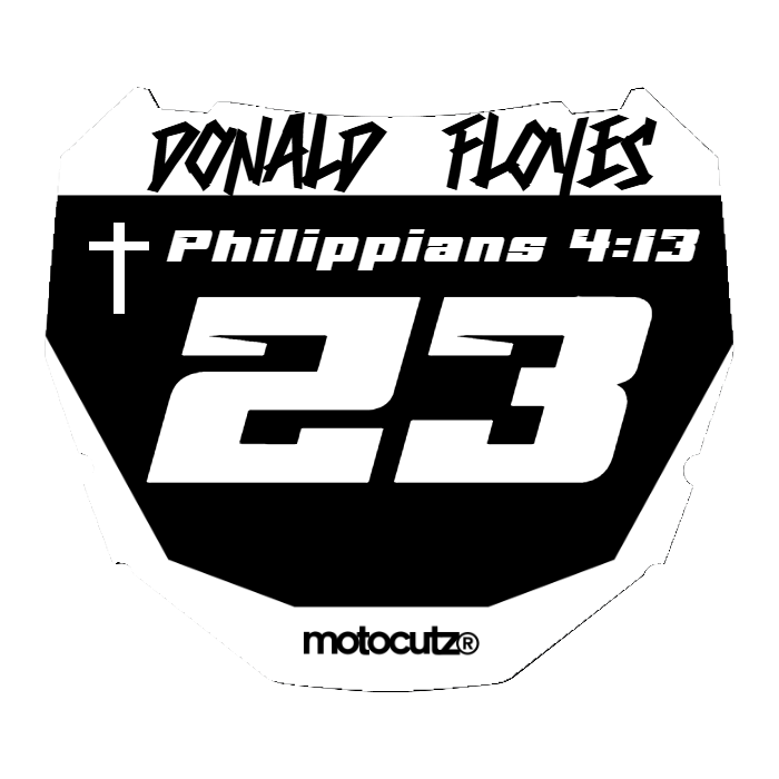 CUSTOM ODI NUMBER PLATE DECAL