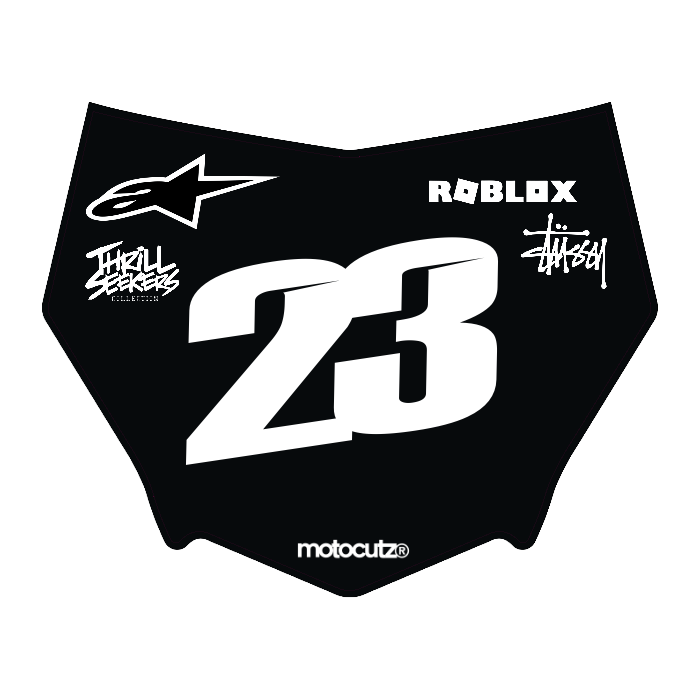 CUSTOM MOTOCUTZ FRONT PLATE DECAL