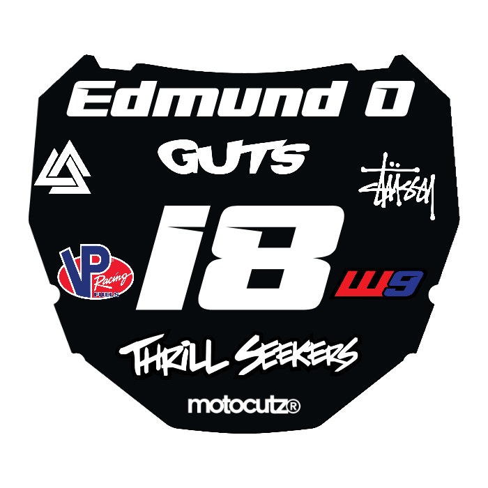 CUSTOM ODI NUMBER PLATE DECAL