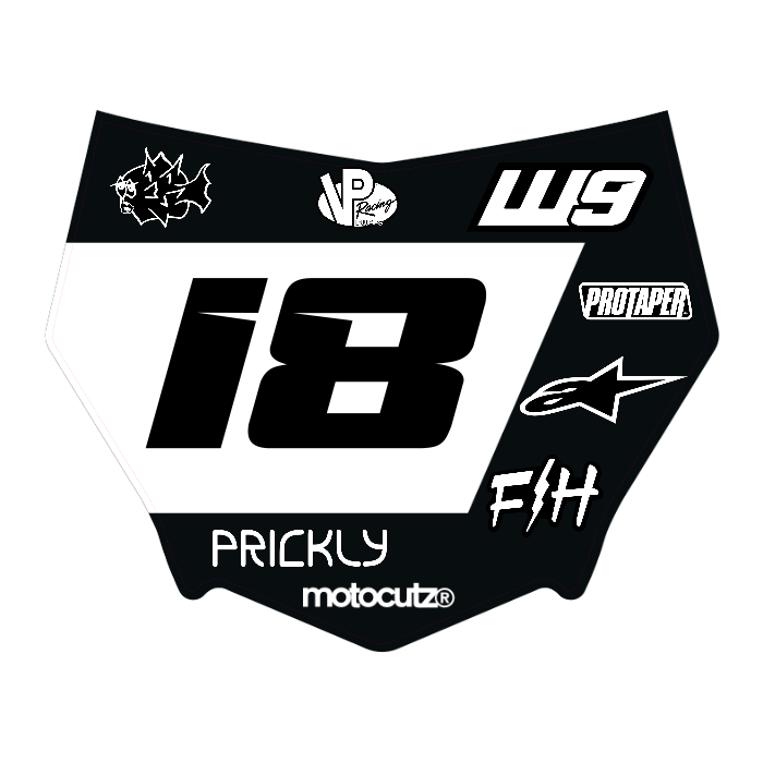 CUSTOM MOTOCUTZ FRONT PLATE DECAL