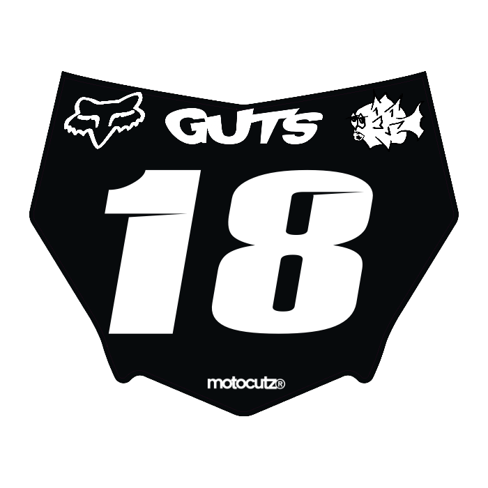 CUSTOM MOTOCUTZ FRONT PLATE DECAL