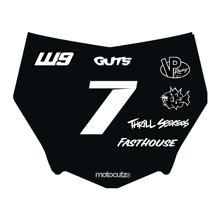 CUSTOM MOTOCUTZ FRONT PLATE DECAL