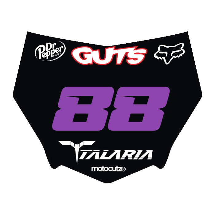 CUSTOM MOTOCUTZ FRONT PLATE DECAL