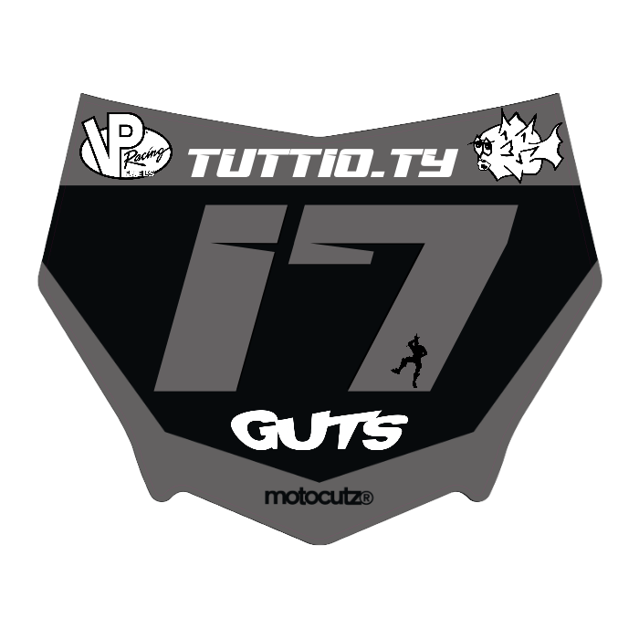 CUSTOM MOTOCUTZ FRONT PLATE DECAL