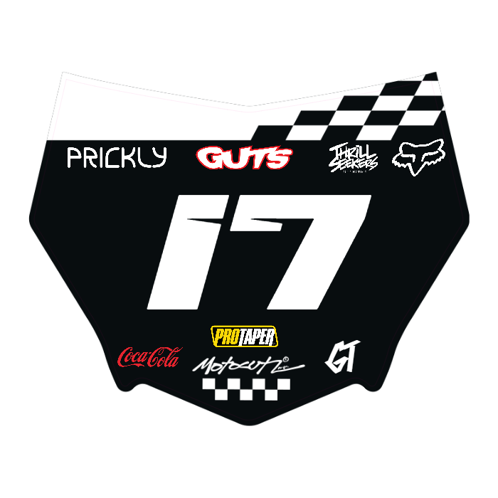 CUSTOM MOTOCUTZ FRONT PLATE DECAL
