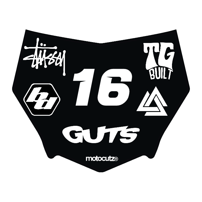 CUSTOM MOTOCUTZ FRONT PLATE DECAL