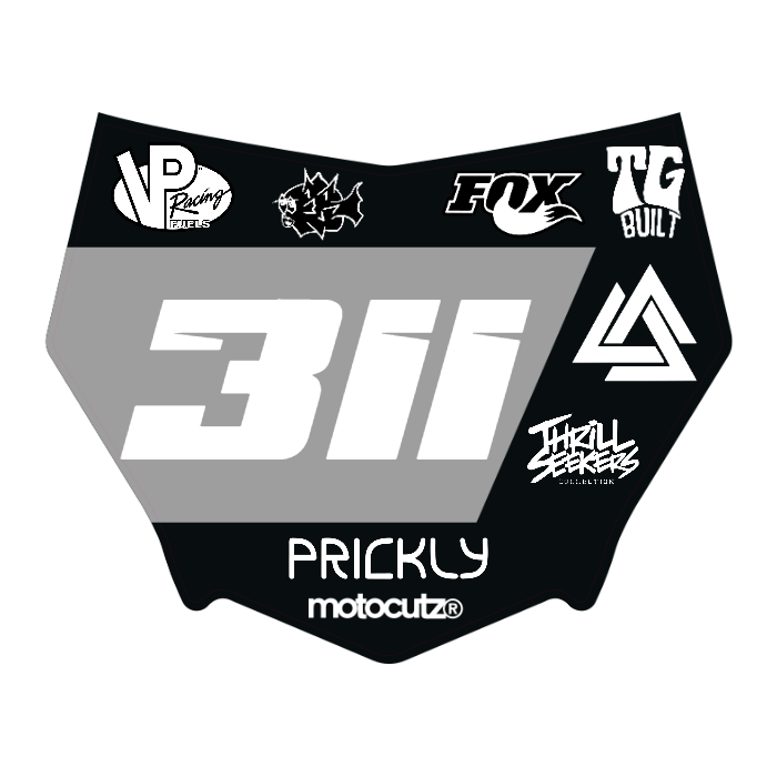 CUSTOM MOTOCUTZ FRONT PLATE DECAL