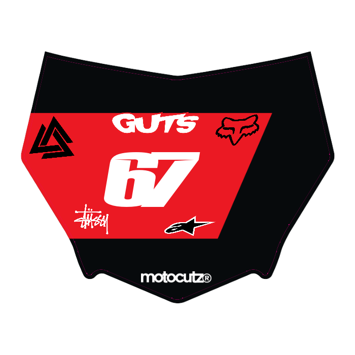 CUSTOM MOTOCUTZ FRONT PLATE DECAL
