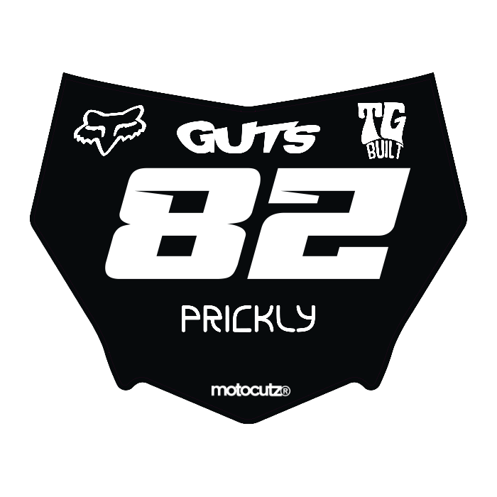 CUSTOM MOTOCUTZ FRONT PLATE DECAL
