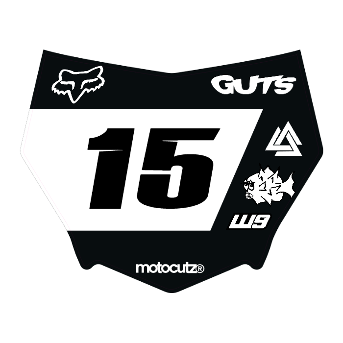 CUSTOM MOTOCUTZ FRONT PLATE DECAL