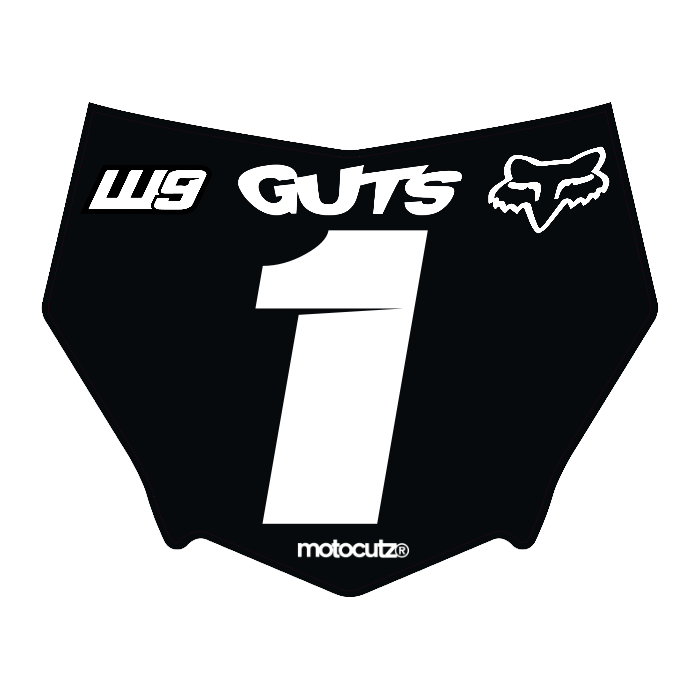 CUSTOM MOTOCUTZ FRONT PLATE DECAL