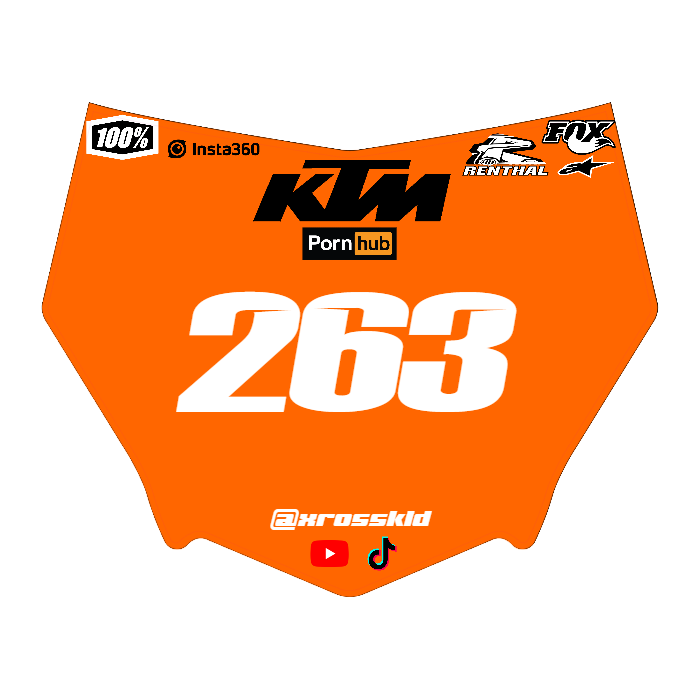 CUSTOM MOTOCUTZ FRONT PLATE DECAL