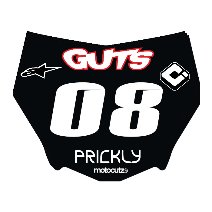 CUSTOM MOTOCUTZ FRONT PLATE DECAL