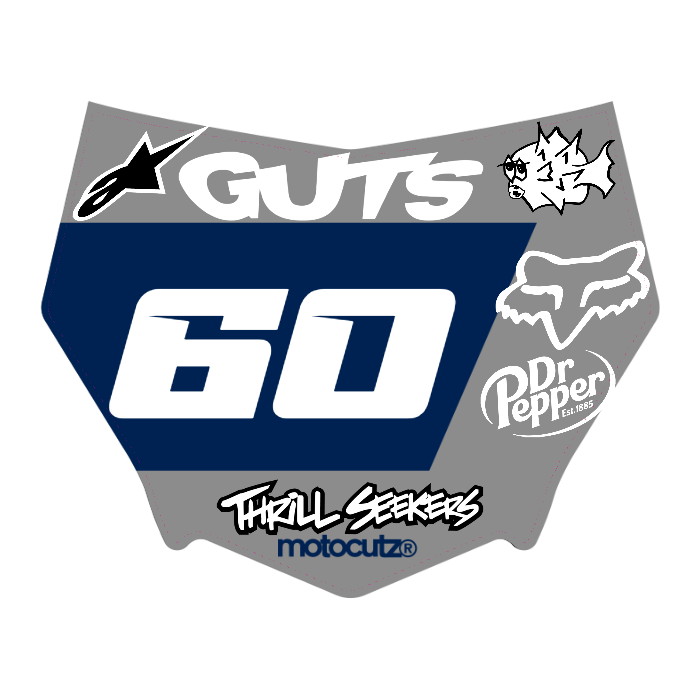 CUSTOM MOTOCUTZ FRONT PLATE DECAL