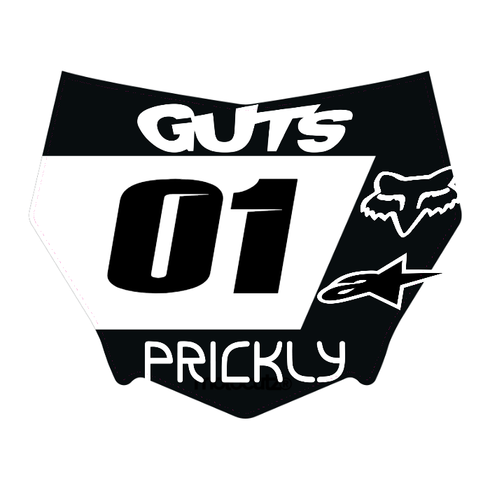 CUSTOM MOTOCUTZ FRONT PLATE DECAL