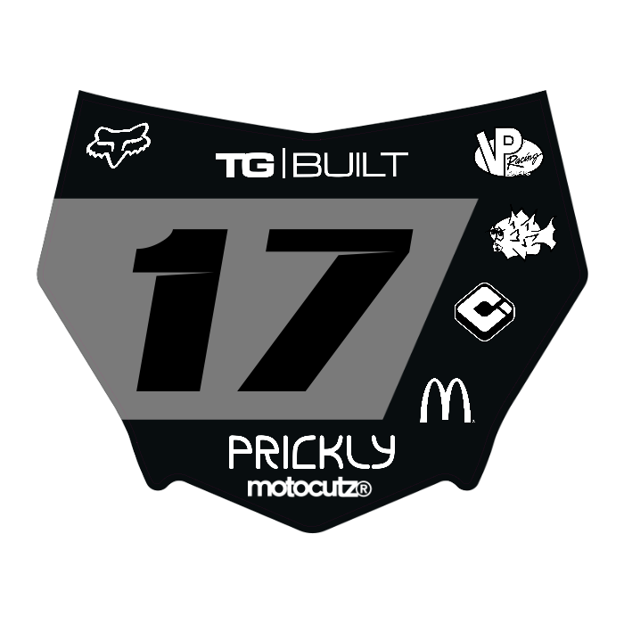 CUSTOM MOTOCUTZ FRONT PLATE DECAL