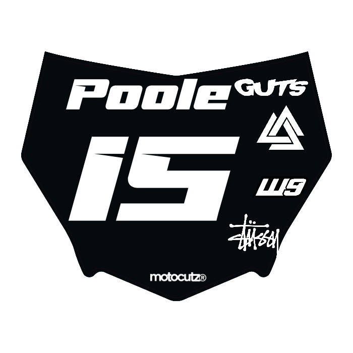 CUSTOM MOTOCUTZ FRONT PLATE DECAL