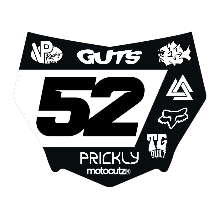 CUSTOM MOTOCUTZ FRONT PLATE DECAL