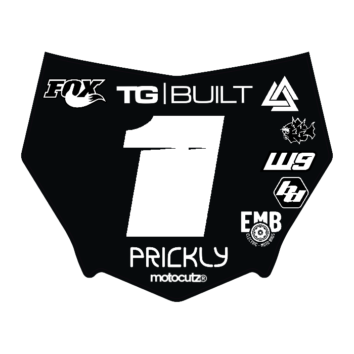 CUSTOM MOTOCUTZ FRONT PLATE DECAL