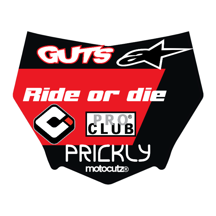 CUSTOM MOTOCUTZ FRONT PLATE DECAL