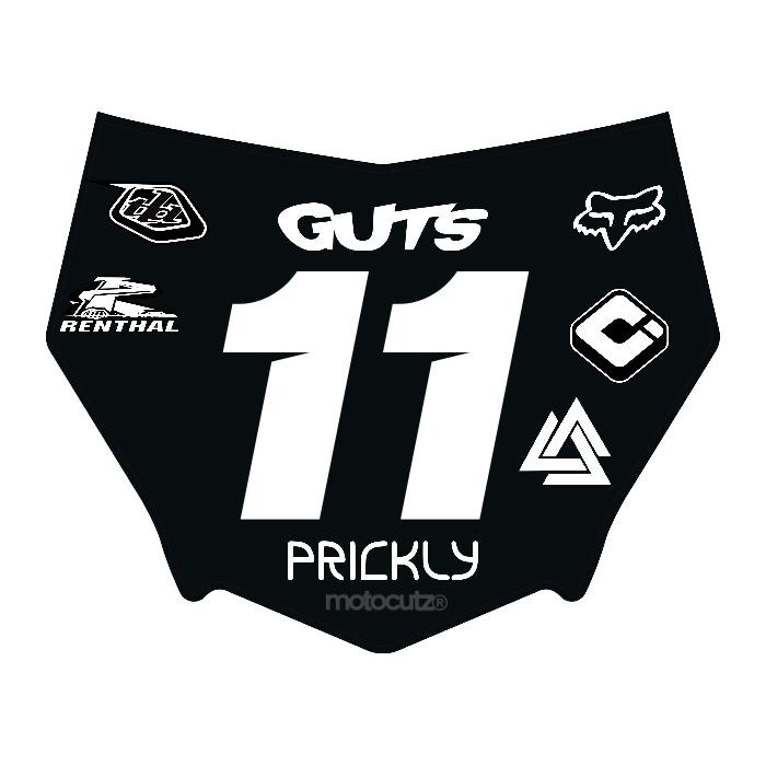 CUSTOM MOTOCUTZ FRONT PLATE DECAL