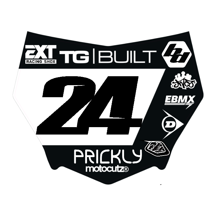 CUSTOM MOTOCUTZ FRONT PLATE DECAL