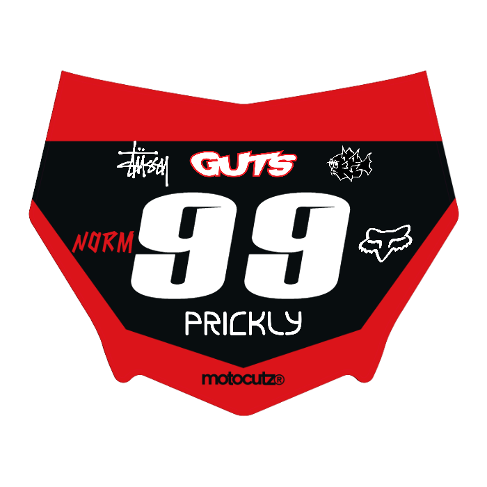 CUSTOM MOTOCUTZ FRONT PLATE DECAL