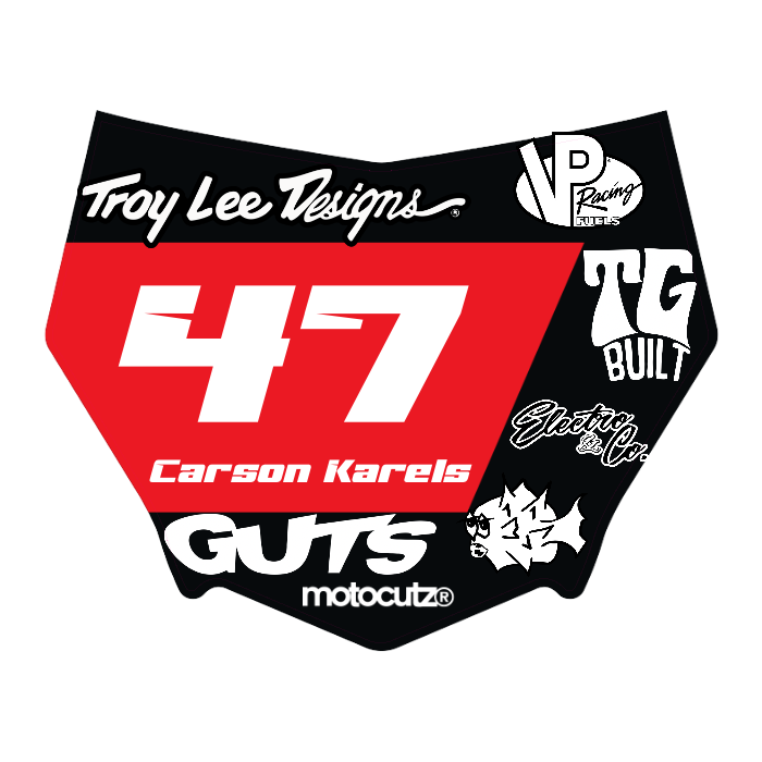 CUSTOM MOTOCUTZ FRONT PLATE DECAL