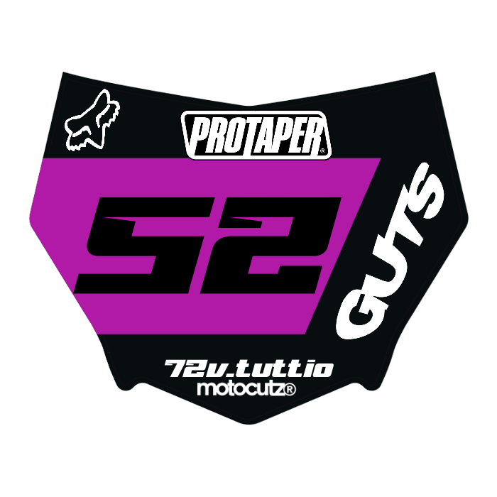 CUSTOM MOTOCUTZ FRONT PLATE DECAL