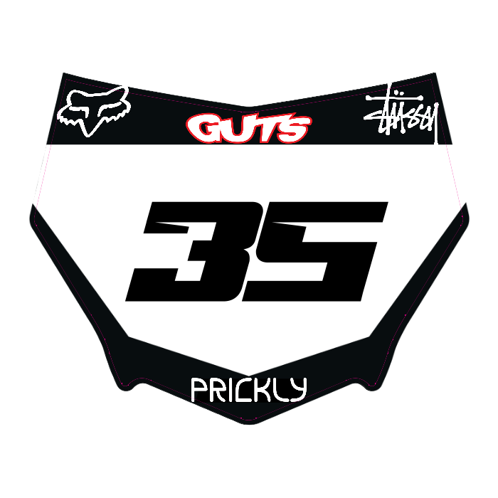 CUSTOM MOTOCUTZ FRONT PLATE DECAL