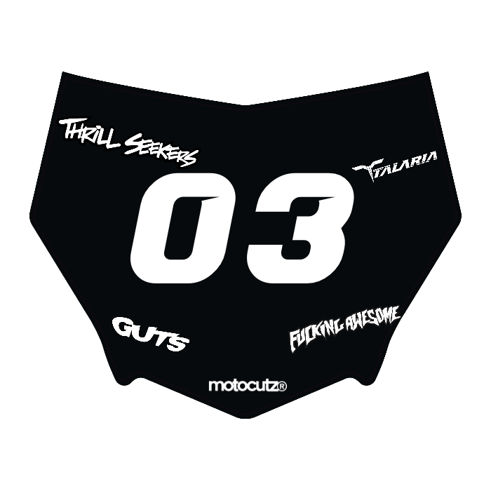 CUSTOM MOTOCUTZ FRONT PLATE DECAL