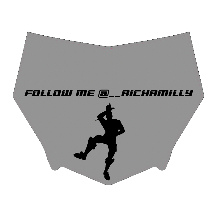 CUSTOM MOTOCUTZ FRONT PLATE DECAL