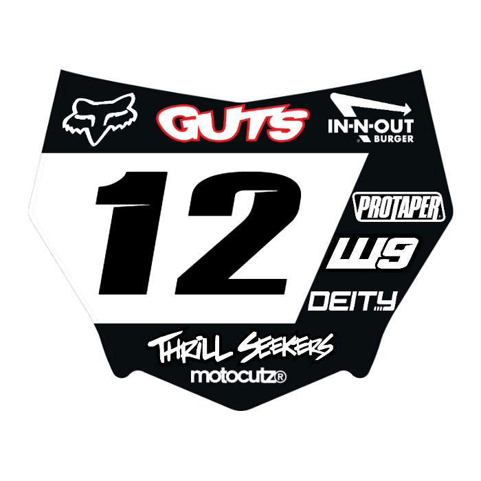 CUSTOM MOTOCUTZ FRONT PLATE DECAL