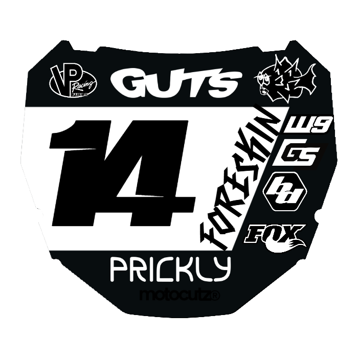 CUSTOM ODI NUMBER PLATE DECAL