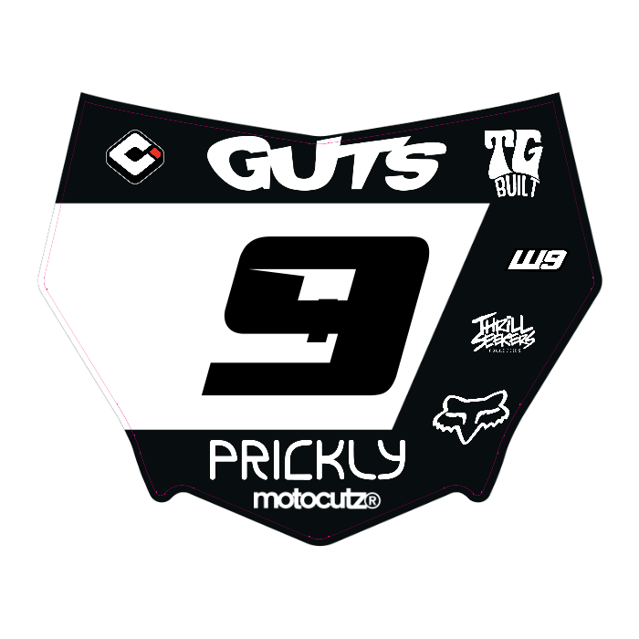 CUSTOM MOTOCUTZ FRONT PLATE DECAL