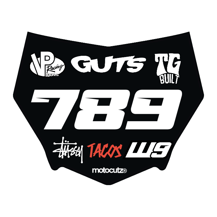 CUSTOM MOTOCUTZ FRONT PLATE DECAL