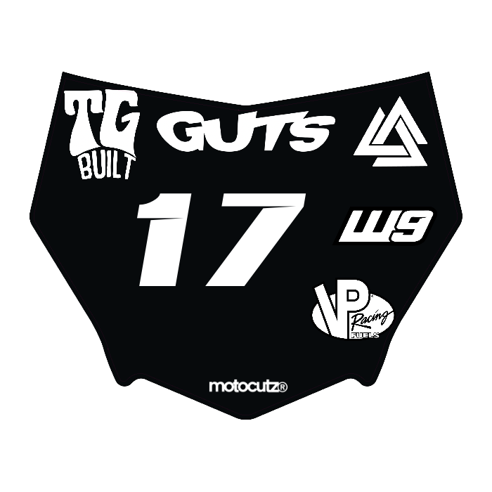 CUSTOM MOTOCUTZ FRONT PLATE DECAL