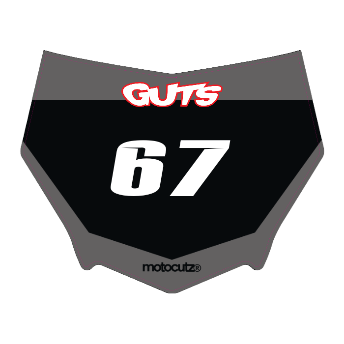 CUSTOM MOTOCUTZ FRONT PLATE DECAL