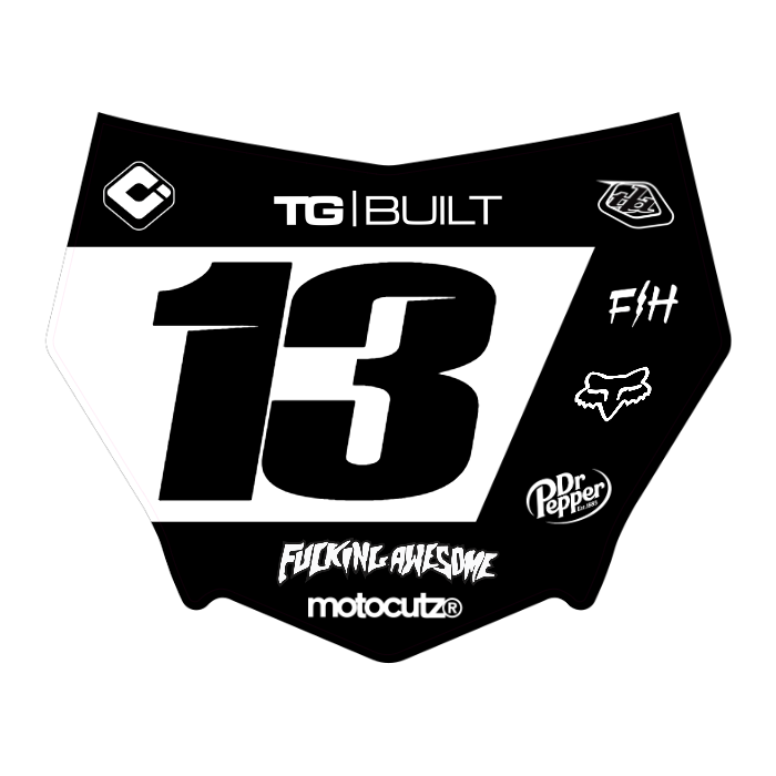 CUSTOM MOTOCUTZ FRONT PLATE DECAL