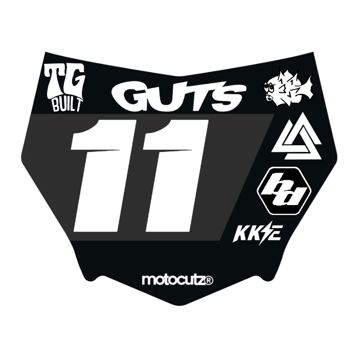 CUSTOM MOTOCUTZ FRONT PLATE DECAL