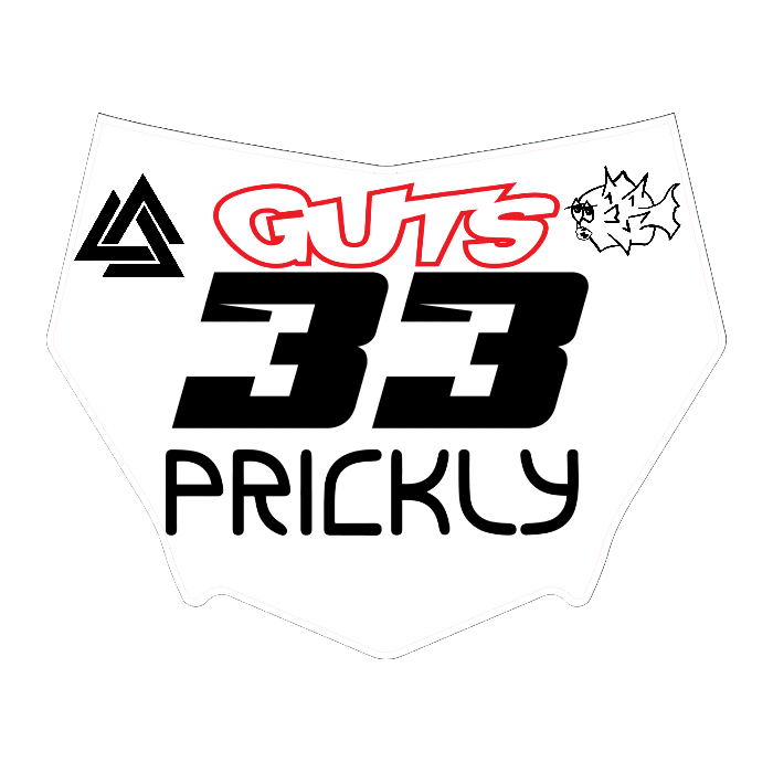 CUSTOM MOTOCUTZ FRONT PLATE DECAL