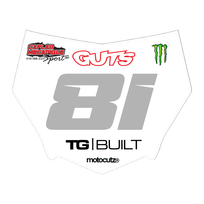 CUSTOM MOTOCUTZ FRONT PLATE DECAL
