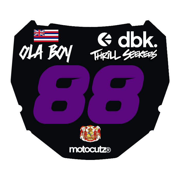 CUSTOM ODI NUMBER PLATE DECAL